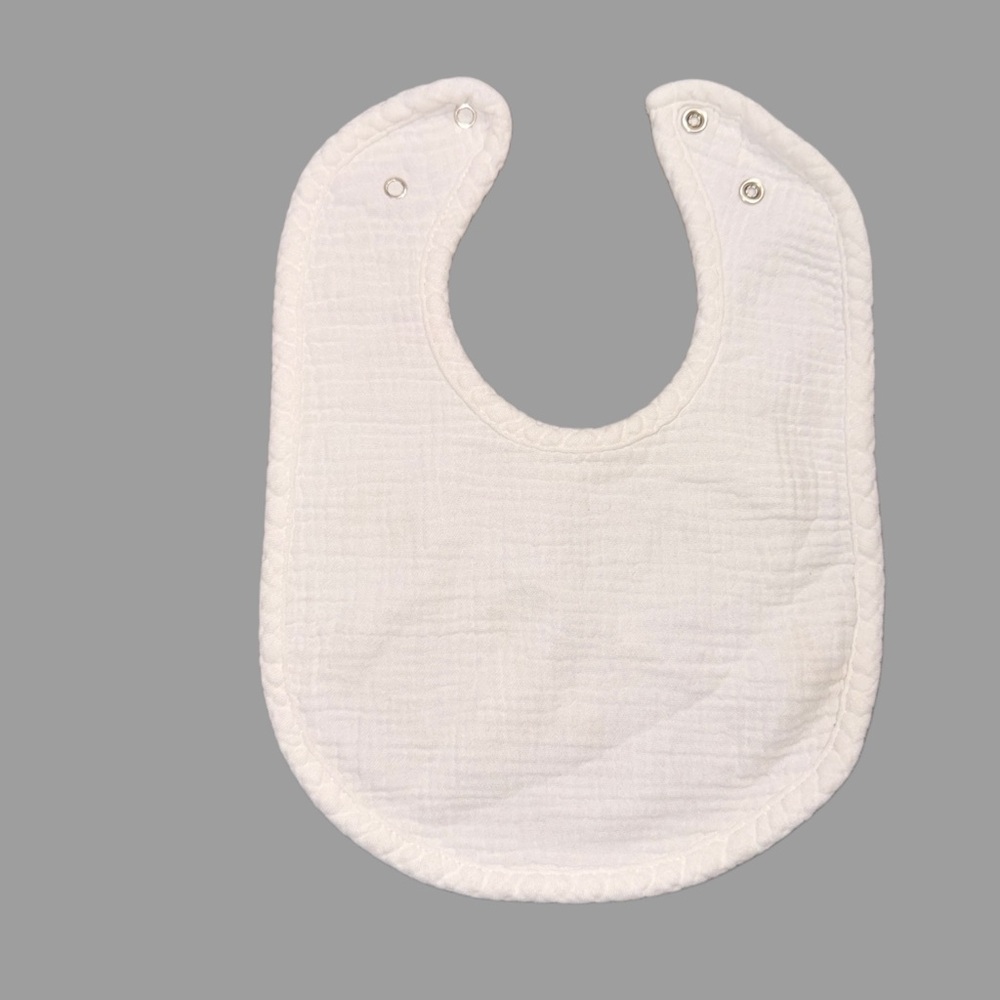 Konssy 10-Pack Muslin Baby Bib Set | Soft Absorbent Cotton | Like New - Picture 3 of 4